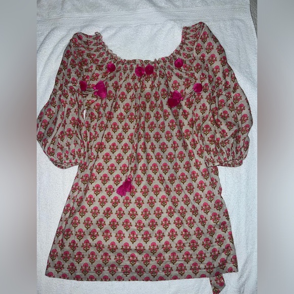 FIGUE Iman off the shoulder floral tunic blouse _ Size Small - Picture 2 of 8